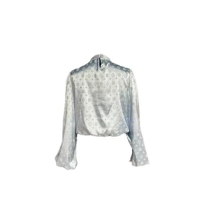 بلوز ساتن پتدار