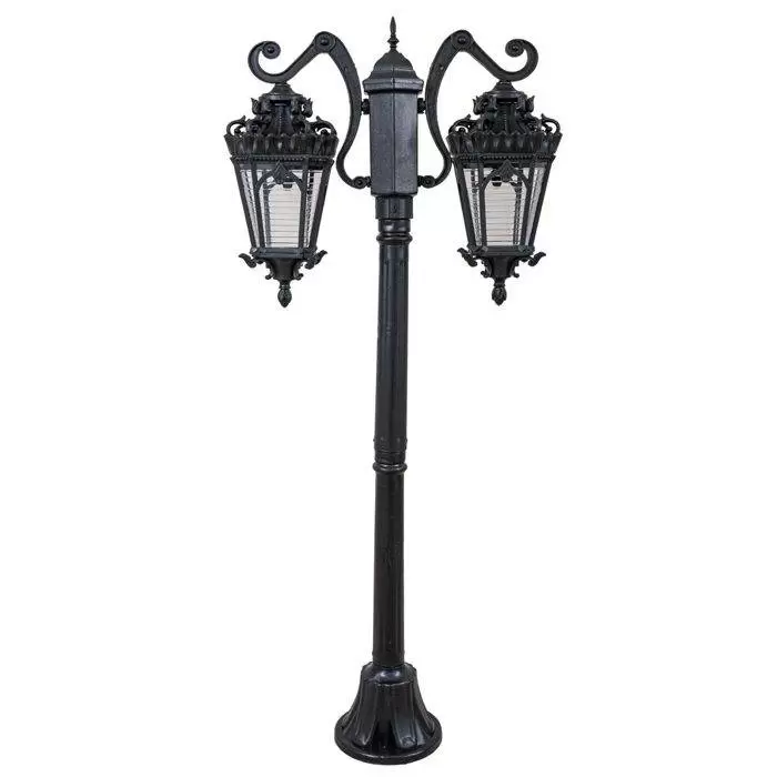 چراغ حیاطی پارکی پلاستیکی دوشاخه آرمیتا( پلی کربنات اصلی 3 سال ضمانت )