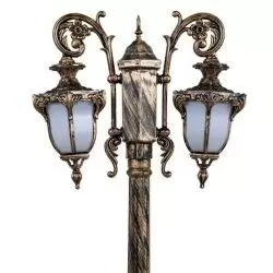 چراغ حیاطی پارکی پلاستیکی دوشاخه صدف( پلی کربنات اصلی 3 سال ضمانت )