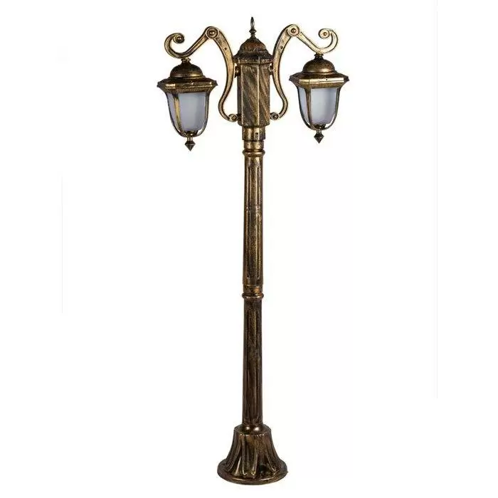 چراغ پارکی پلی کربنات دو شاخه لاله( پلی کربنات اصلی 3 سال ضمانت )