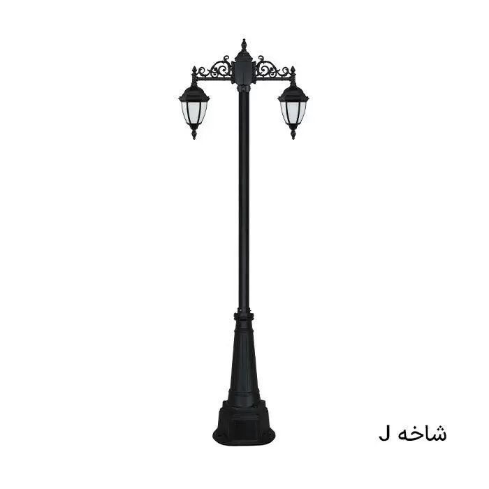 چراغ باغی پارکی ضدآب دوشاخه خمره ای