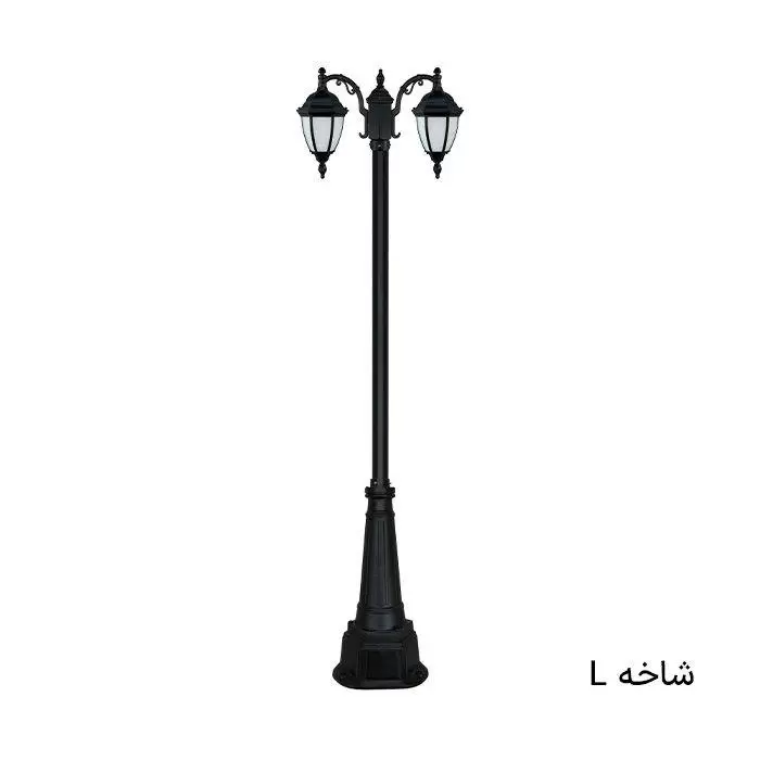 چراغ باغی پارکی ضدآب دوشاخه خمره ای