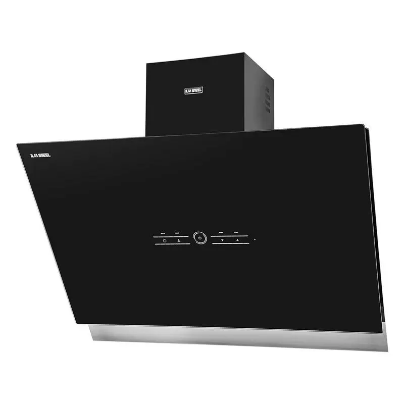 هود 90 آسانا مورب مشکی با کنترل  ایلیا استیل کد: 008732 