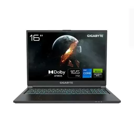 لپ تاپ 16 اینچی گیگابایت مدل Gigabyte G6 MF i7 13620H 16GB DDR5 1TB SSD 8GB RTX4050 با گارانتی 18 ماهه شرکتی