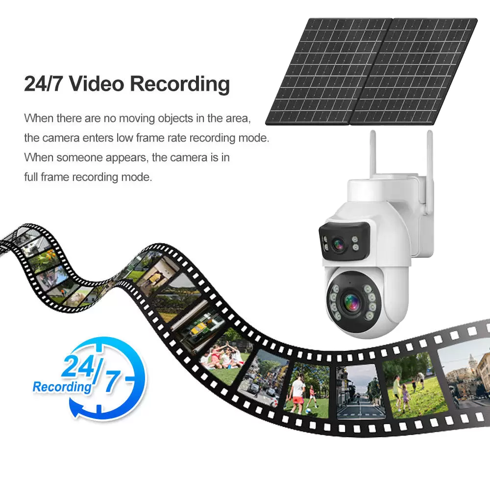 دوربین سولار سیمکارتی hieasy دولنز زوم اپتیکال 6برابر مدل BG-HD301GB-WG-SL سرور ایرانی