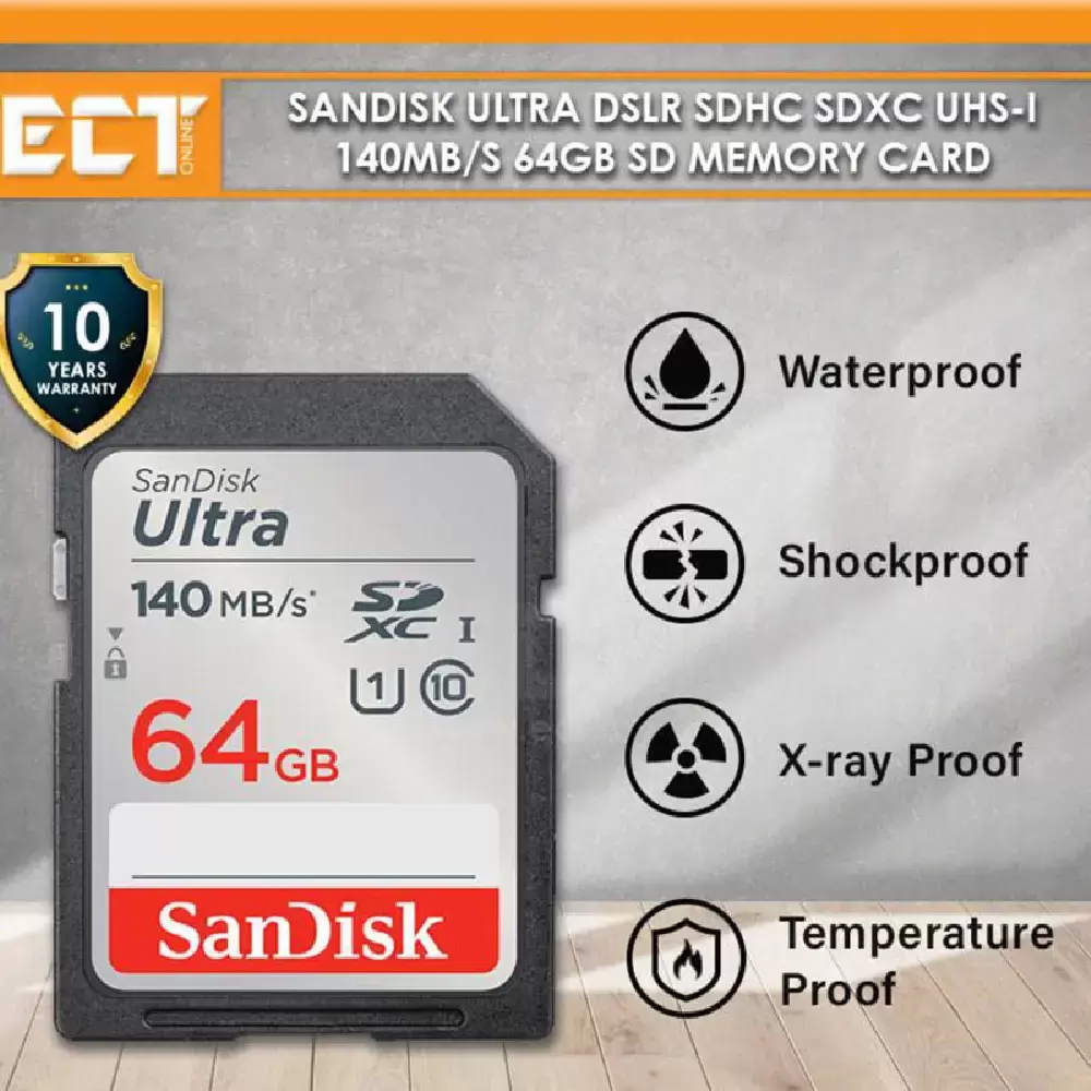 کارت حافظه سندیسک SanDisk Ultra UHS-I U1 Class 10 SDXC - 64GB 140MB/s