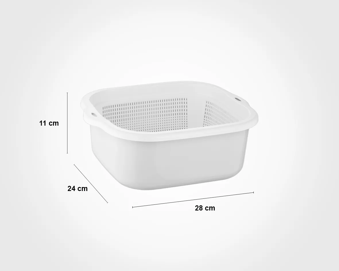 سرویس 8 پارچه آبکش و لگن نسیم لیمون کد 026