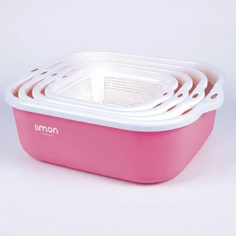 سرویس 8 پارچه آبکش و لگن نسیم لیمون کد 026