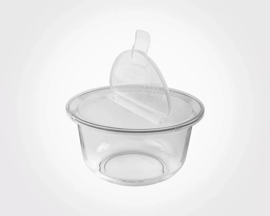 ظرف شیشه ای گرد دربدار 4 لیتری لیمون کد 2508