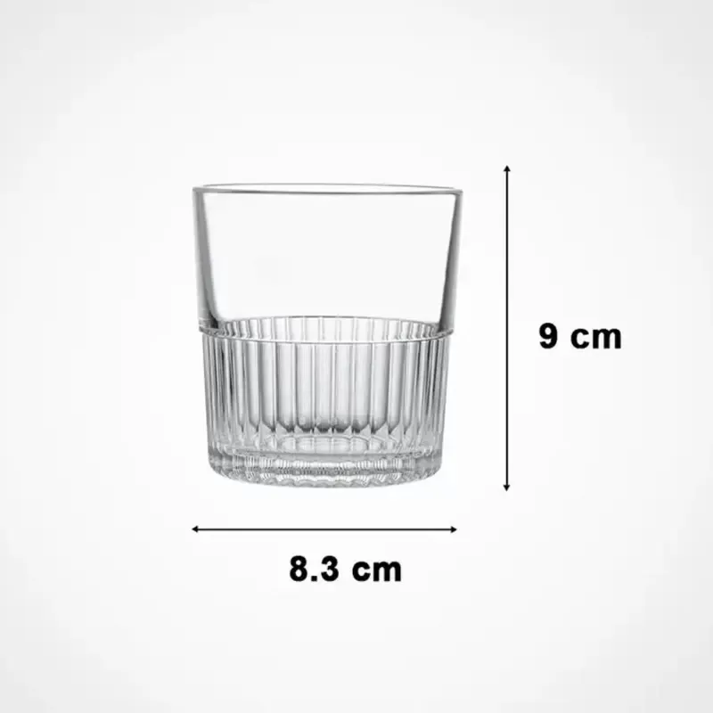 لیوان لیمون مدل شیشه ای شیاردار کد 2445